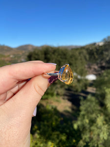 Honey Citrine Ring Variety Size 9