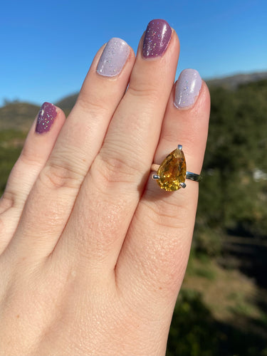 Honey Citrine Ring Size 5