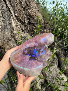 Large Aura Amethyst Slab