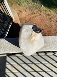 Quartz Flame with Black Tourmaline