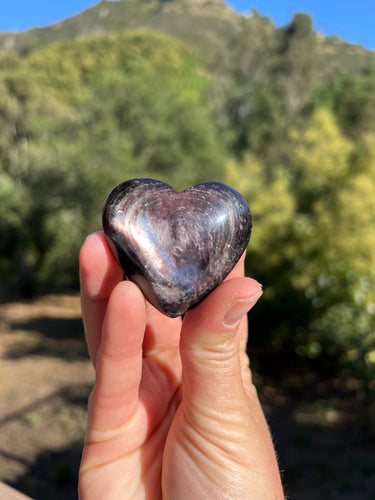 Gem Lepidolite Heart