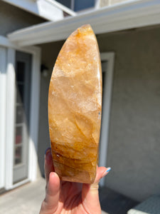 Golden Healer Quartz Flame