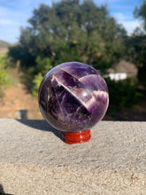 Load image into Gallery viewer, Chevron Amethyst Sphere 66mm