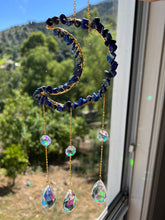 Load image into Gallery viewer, Lapis Moon Sun Catcher Wall Hanging