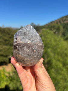 Lodolite Pink Quartz Flame