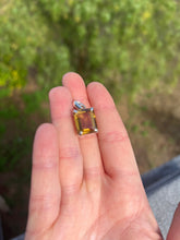 Load image into Gallery viewer, Citrine Square Sterling Silver Pendant