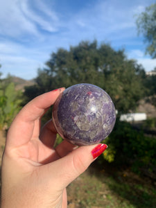 Lepidolite Sphere 62mm