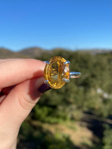 Honey Citrine Ring Size 11