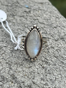 Moonstone Marquis Ring Size 8