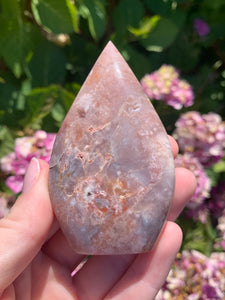 Pink Amethyst Druzy Flame