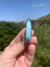 Load image into Gallery viewer, Larimar Rounded Sides Transparent Teardrop