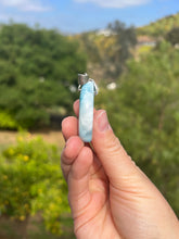 Load image into Gallery viewer, Larimar Teardrop Sterling Silver Pendant