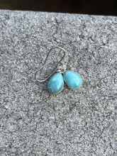 Load image into Gallery viewer, Larimar Teardrop Dangle Earrings