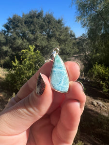 Larimar Elongated Oval Sterling Silver Pendant *Variety