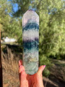 Fluorite Blue & Light Purple Tower