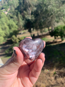 Gem Lepidolite Heart