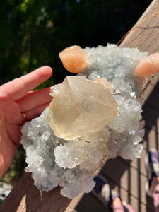 Apophyllite Stilbite Cubic Calcite From India AAA