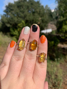 Amber Sterling Silver Rings *Variety