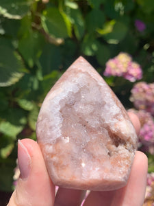 Pink Amethyst Druzy Flame