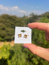 Load image into Gallery viewer, Citrine Square Sterling Silver Earring&#39;s