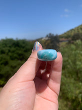 Load image into Gallery viewer, Larimar Rounded Oval Sterling Silver Pendant