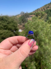 Load image into Gallery viewer, Lapis Sterling Silver Ring Size 6