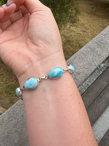 Larimar Variety Sterling Silver Bracelets