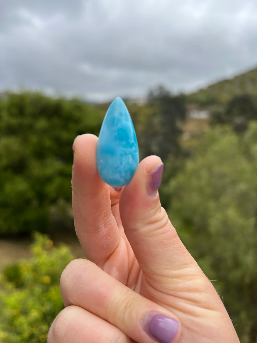 Larimar Rounded Teardrop