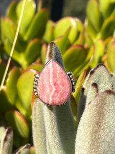 Rhodochrosite Tear Drop Size 8