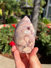 Load image into Gallery viewer, Pink Amethyst Flower Agate Druzy Flame