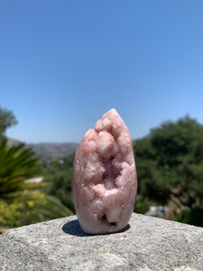 Pink Amethyst Druzy Flame