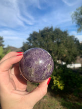 Load image into Gallery viewer, Lepidolite Sphere 69mm