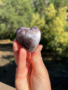 Gem Lepidolite Heart