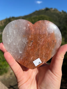 Red Hematoid Amphibole Heart Cabochon