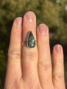 Seraphinite Teardrop Ring Size