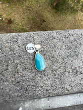 Load image into Gallery viewer, Larimar Teardrop Sterling Silver Pendant