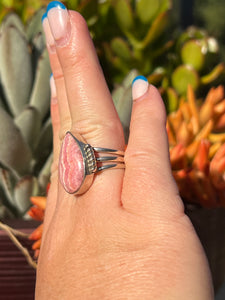 Rhodochrosite Tear Drop Size 8