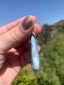 Larimar Teardrop Sterling Silver Pendant