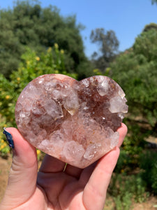 Lavender Pink Amethyst Druzy Heart on Stand