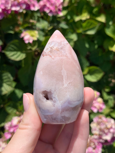 Pink Amethyst Druzy Flame