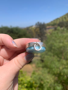 Larimar Oval Sterling Silver Pendant