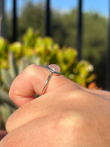 Rose Quartz Sterling Silver Size 6 Ring