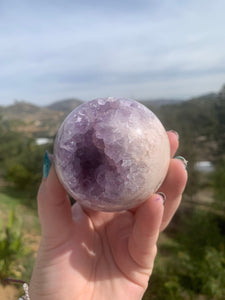 Lavender Pink Amethyst Sphere 69mm