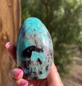 AAA Quality Amazonite Black Tourmaline Smokey Quartz Lepidolite Boulder