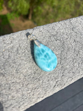 Load image into Gallery viewer, Larimar Rounded Oval Pendant Sterling Silver