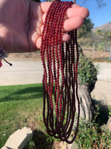 Garnet Beaded Necklaces 20” (Intuitively Selected)