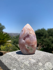 Pink Amethyst Druzy Flame