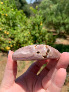 Lavender Pink Amethyst Druzy Heart on Stand