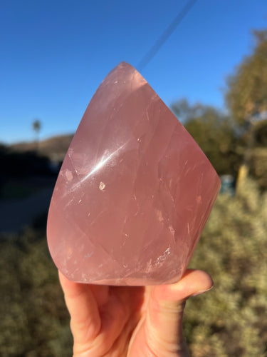 Rose Quartz Gemmy Flame