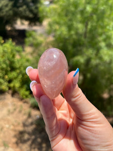 Rose Quartz Puffy Heart